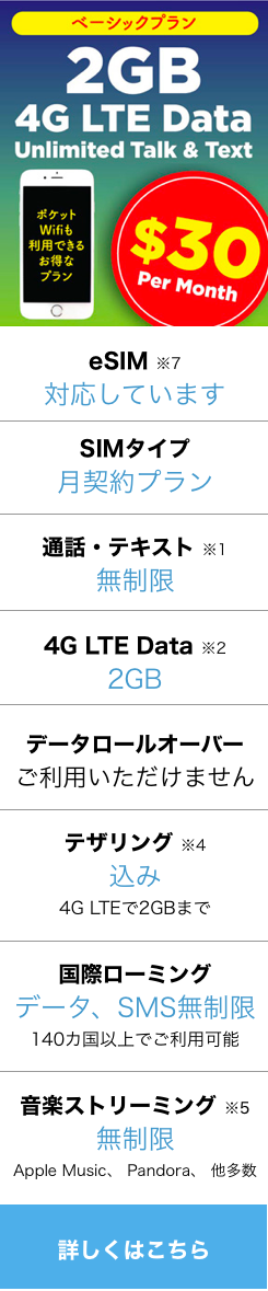 Sim料金プラン アメリカ携帯 Sim Wifiのユニバーサルモバイル