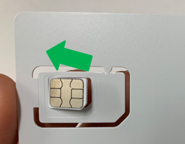 SIMカードの台紙